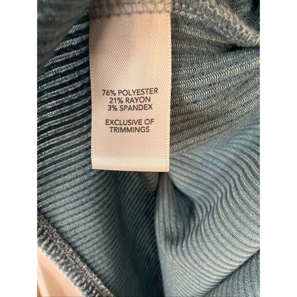 BKE Textured Knit Tee – Size Medium – NWT – Teal Ribbed Short Sleeve Top - Picture 6 of 6